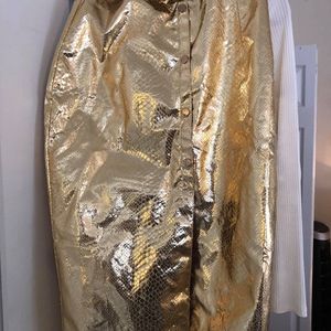 Gold Midi Skirt